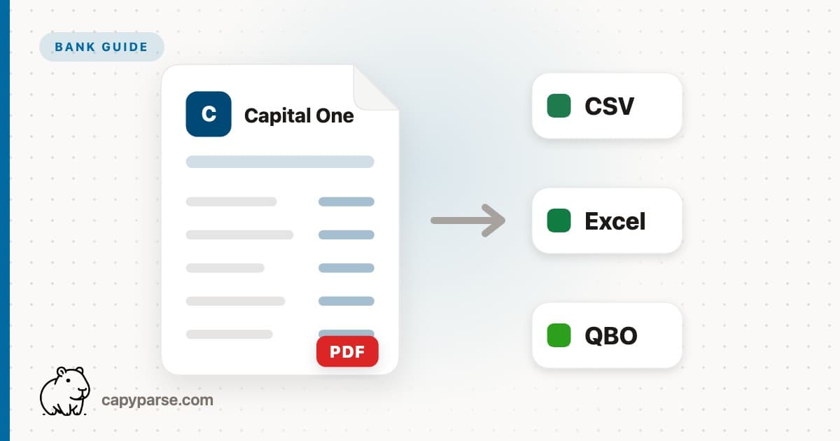 Convert Capital One Statement to CSV - Free Tool (2026)