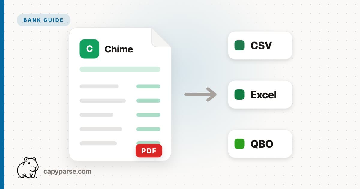 Chime Statement to CSV, Excel, QBO (Free Tool)
