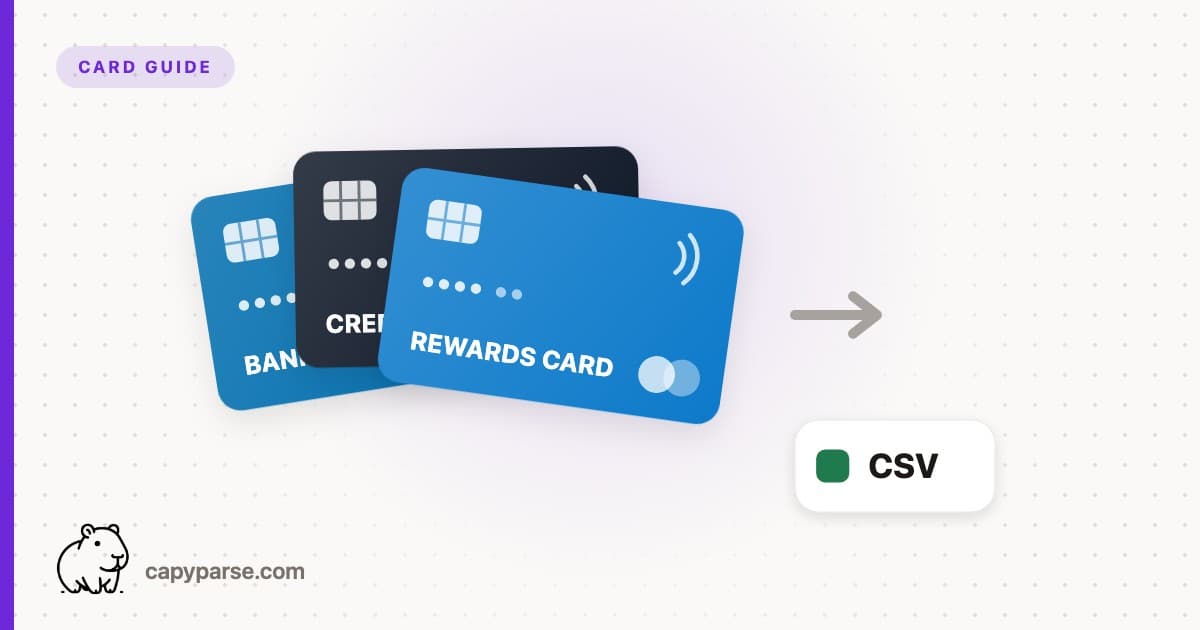 Credit Card Statement to CSV: All Major Cards (2026)