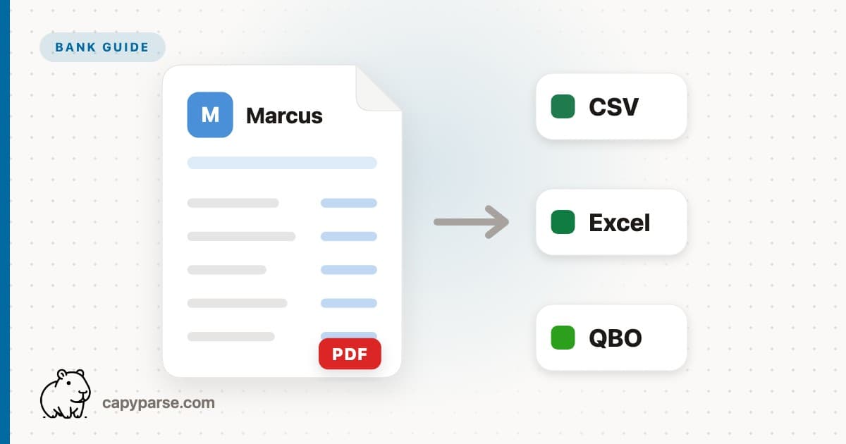 Marcus by Goldman Sachs PDF to CSV, Excel & QBO