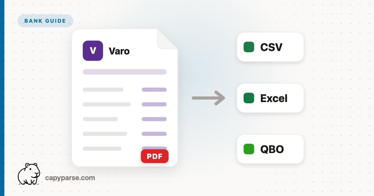 Convert Varo Bank Statement to CSV, Excel & QBO (2026)
