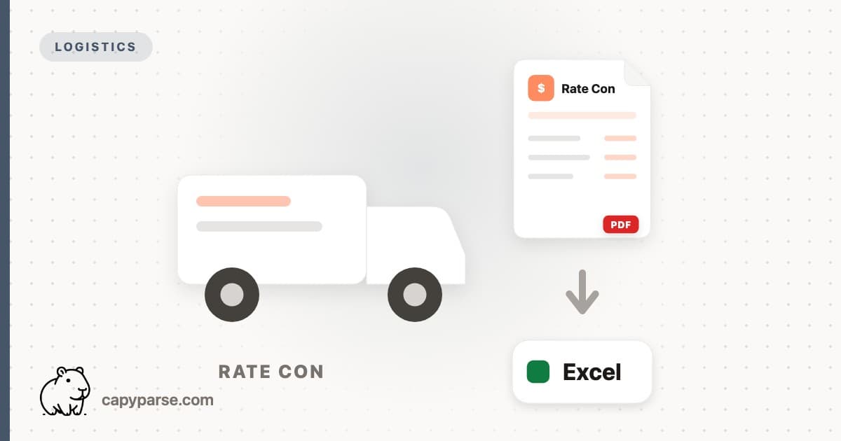 How to Extract Data from Freight Rate Confirmations (Rate Con to Excel)
