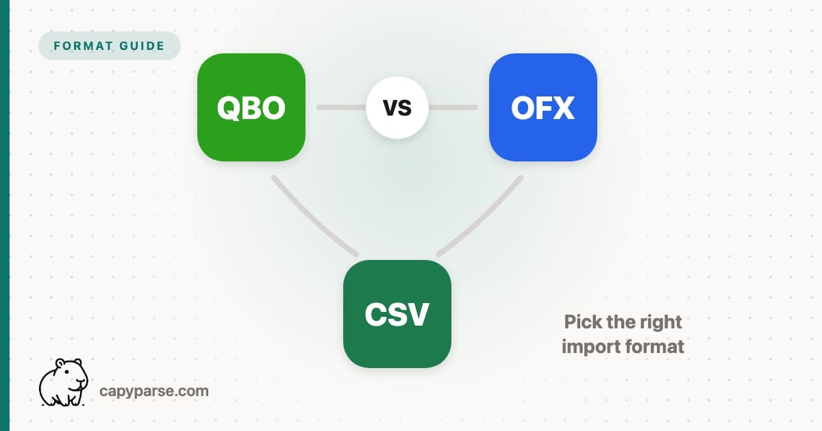 QBO vs OFX vs CSV: Pick the Right Format