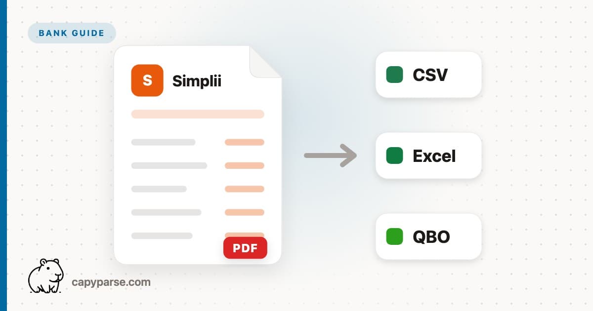 Convert Simplii Financial Statements to CSV, Excel & QBO