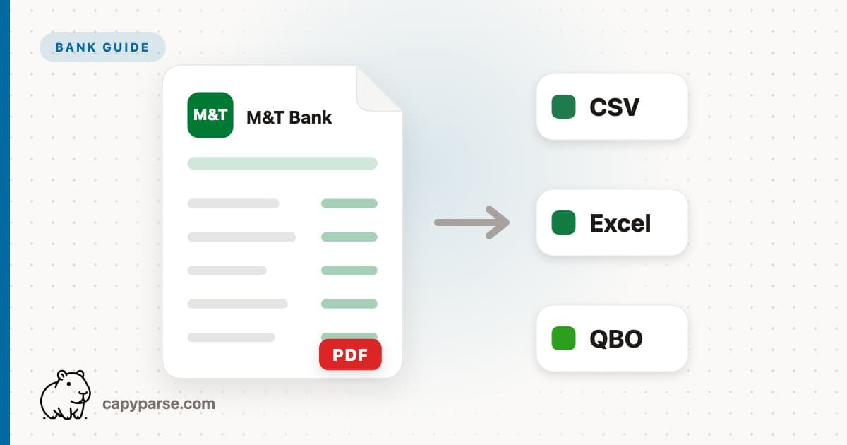 M&T Bank Statement Converter: CSV, Excel & QBO (Free)