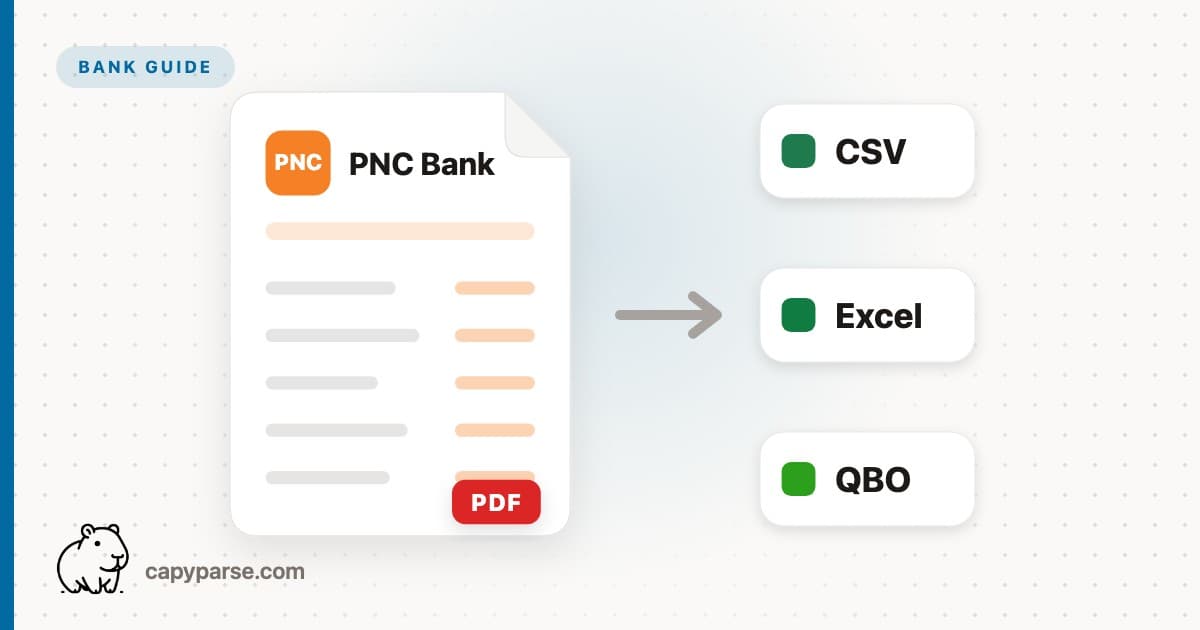 PNC Bank Statement Converter: CSV, Excel, QBO