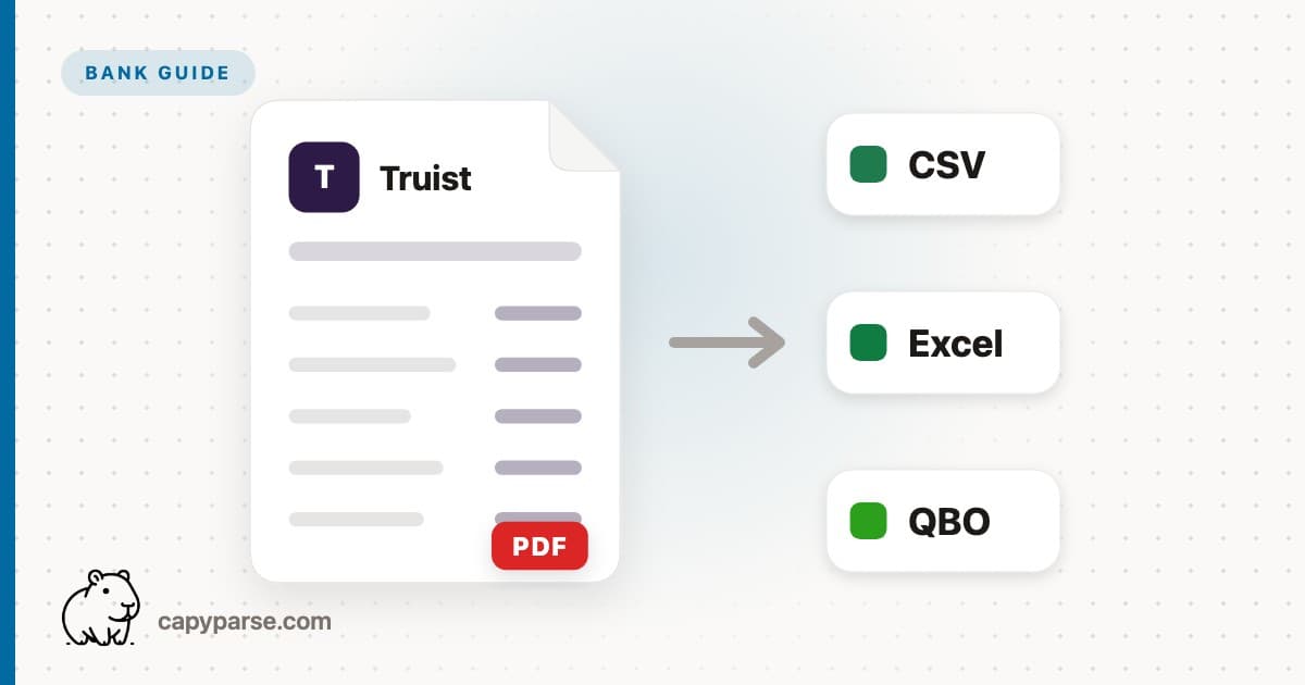 Convert Truist Bank Statement to CSV - Free Tool (2026)