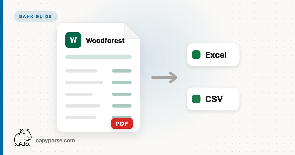 Stuck With a Woodforest PDF? Get Your Transactions in Excel.